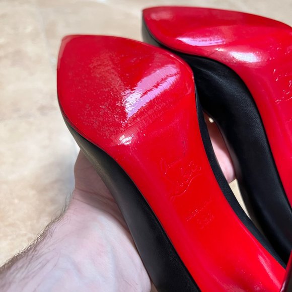 Christian Louboutin Kate Nappa Leather Red Sole High-Heel Pumps - Size EU 39.5 - Picture 7 of 8